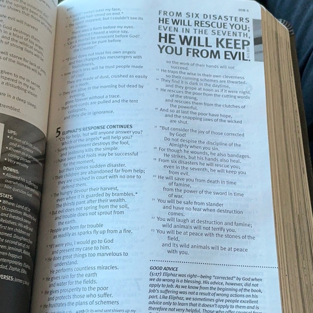 Bible. NLT life application study Bible black leatherette - Picture 3 of 4
